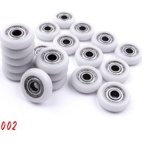 10Pcs 695ZZ/625ZZ Rubber/POM&ampPlastic Shielded Ball Bearings Sliding Wardrobe Door Rollers ID 5mm OD 18mm 23mm Pulley Bearings