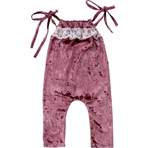 Toddler Kids Baby Girls Silk Lace Summer Sleeveless Romper Jumpsuit Outfit Clothes Size 6M-5T
