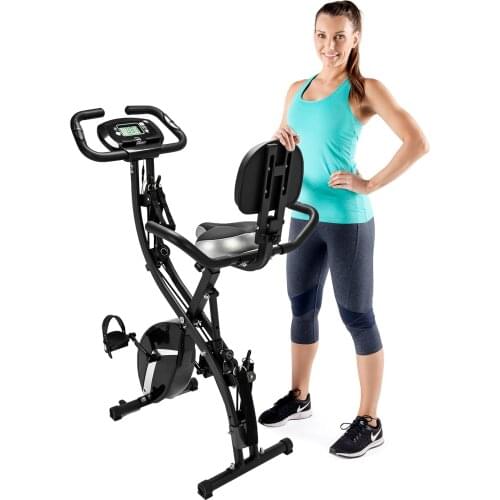 3-in-1 Folding Upright Bike to switch upright/semi-recumbent/recumbent type for Indoor Exercise Folding Exercise Bike