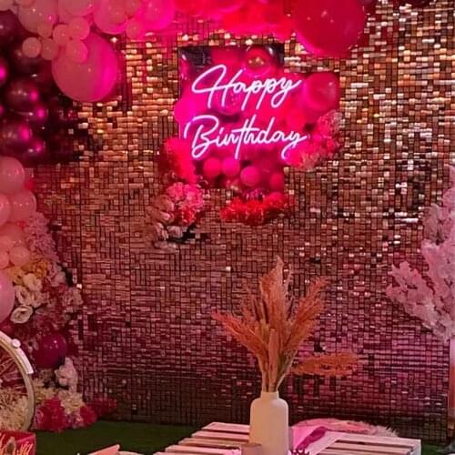 Happy birthday Custom Led After Flexible Neon Light Sign Decor Shop Restaurant Birthday Decor logo personalized