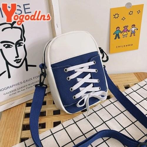 Yogodlns Fashion Canvas Bag for Women Personalized Shoes Shoulder Messenger Bag 2021 New Crossbody Bag Travel Cellphone Purse
