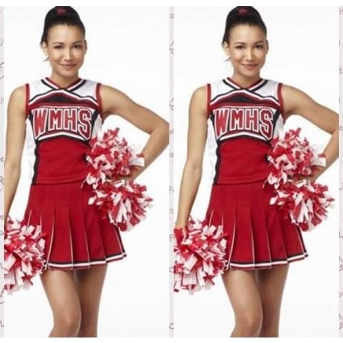 Girl Cheerleader Costume Glee Style Cheerleading Varsity Cheerleader Cheerios Costume Fancy Dress Uniform High school Glee Club