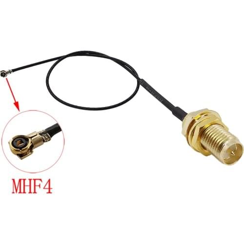 1Piece MHF4 IPX IPEX U.FL to RP SMA Female Bulkhead 0.81 Cable Extension Pigtail Connector for 0.81mm Mini PCI Card WIFI Board