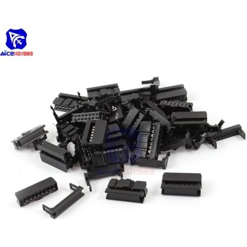 10 PCS/Lot IDC Cable Female Socket Connector FC-14P 14 Pin Female Header 2.54mm Pitch