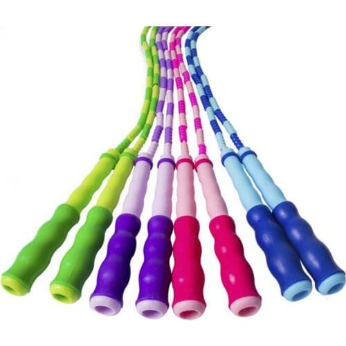 2.8m Length Adjustable Soft Beaded Segment Jump Skipping Rope