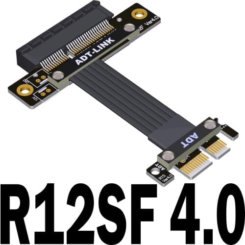 2021 new 4.0 PCI-E x4 extension cable transfer x1 support network card hard disk card double right angle