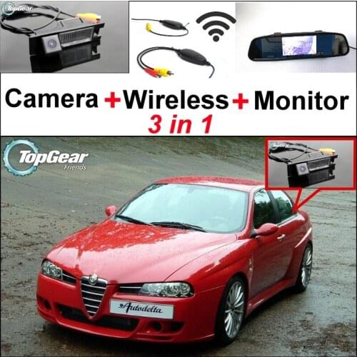 3in1 Special WiFi Rear View Camera + Wireless Receiver + Mirror Monitor DIY Parking System For Alfa Romeo AR 156