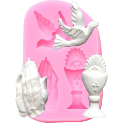 3D Trophy Pigeon Silicone Molds DIY Cake Decorating Tools Hand Fondant Mold Candy Polymer Clay Chocolate Gumpaste Moulds