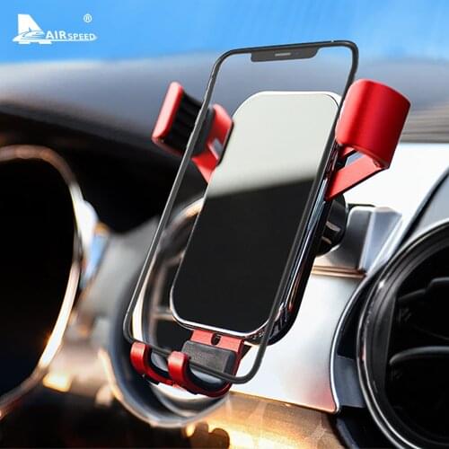 AIRSPEED for Ford Mustang 2015 2016 2017 2018 2019 2020 Accessories Car Gravity Mobile Phone Holder Bracket 360° Rotating Stand