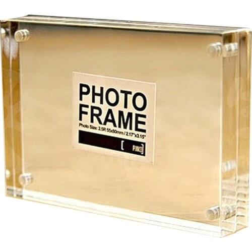 GUHD Acrylic Photo Frame Magnetic Photo Frames Display Double-faced Crystal Photo Frame Mount Desk Set Acrylic Picture Frames