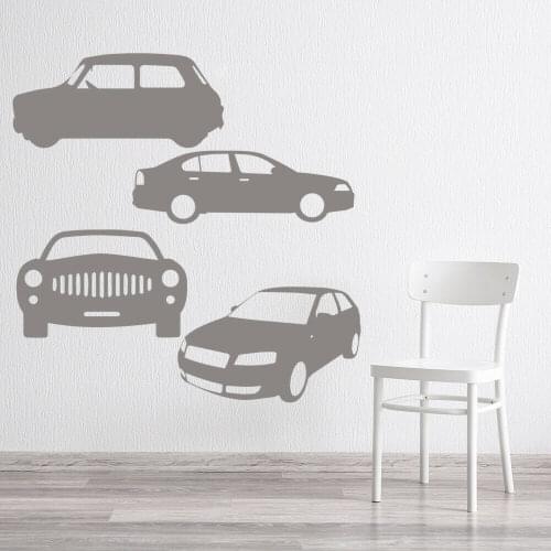 Car Wall Decal Set Vehicle Transportation Creative Kids Boys Bedroom Garage Home Decor Vinyl Door Window Stickers Mural Q083