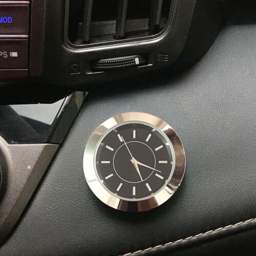 Car Self-adhesive Electronic Watch Interior Decoration Circular Mini Digital Watch for Vehicle Decor