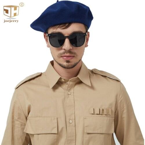 Joejerry Wool Beret Military French Hats Mens Flat Caps Painter Hat Big Female Women