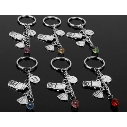 Dongsheng Stranger Things Keychain Charms Jewelry Colorful Lamps Phone Dress 11 Logo Key Rings Monster Keyfob Key Holder Gift
