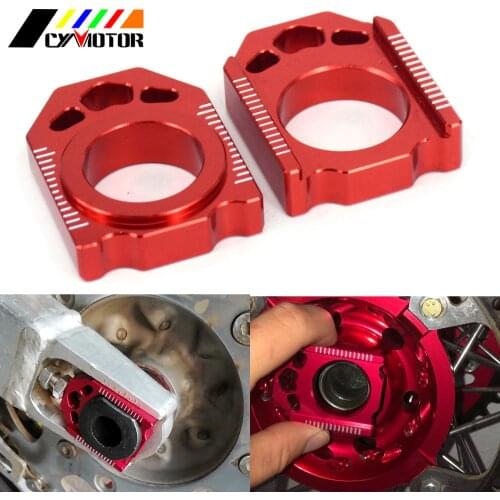 Motorcycle CNC Rear Adjuster Block Chain For HONDA CR125R CR250R CR 125 250 R CRF250R CRF250X CRF450R CRF450X CRF450RX CRF 450
