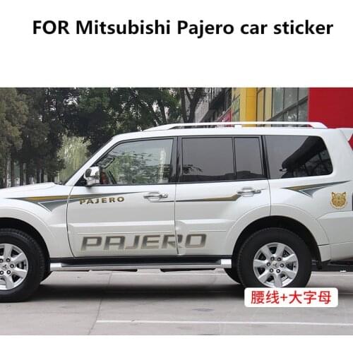 FOR Mitsubishi Pajero car sticker V97 body garland v93 sticker full car color strip waist line modification