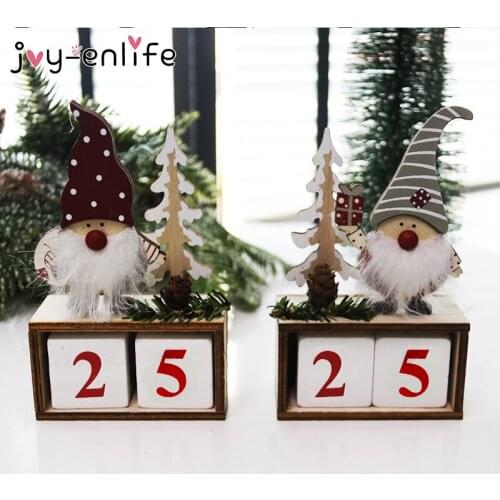 1pcs Christmas Calendar Wood Frame handmade Diy Craft Supplies Christmas Advent Calendar Box Navidad Home Decoration Accessories