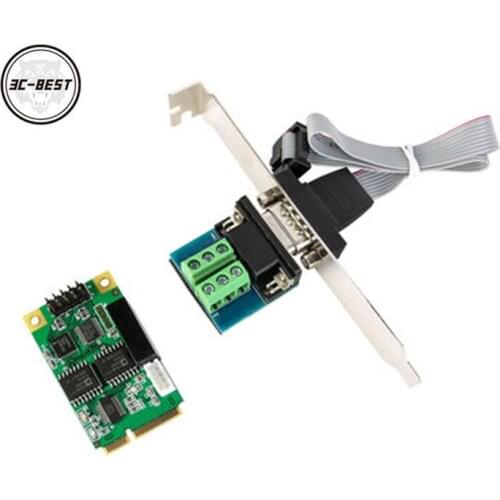 MINI PCI-E to RS232/422/485 serial port surge blocking, isolation of magnetic lotus root with electrostatic protection