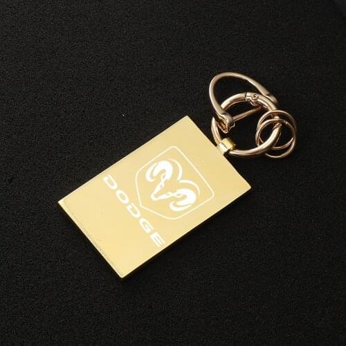 Metal Pendant Keychain Car Model Embossed Key Ring For Dodge SXT Challenger RAM 1500 Charger Avenger Caliber Nitro