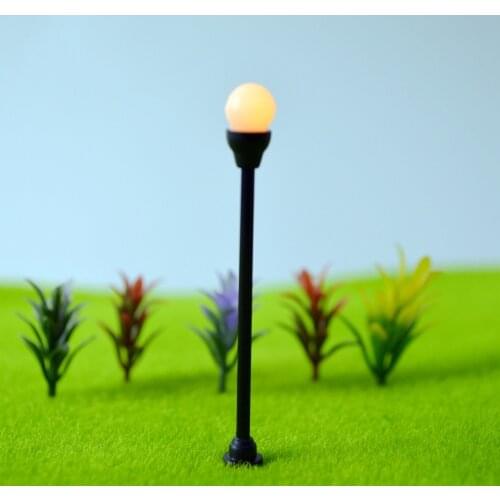 6.5V 1W Model trains layout Model Light HO model Lamppost ABS Plastic Illuminated model lamp