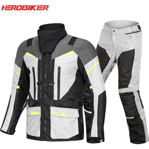 Motorcycle Jacket Pants Suit Autumn Winter Waterproof Cold-proof Motorbike Riding Moto Jacket Touring CE Protective Gear