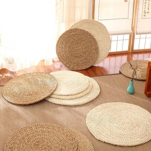 Durable Rattan Placemat Anti-Skidding Hot Insulation Heat Resistant Not Easy Deform Braided Straw Table Mat for Home