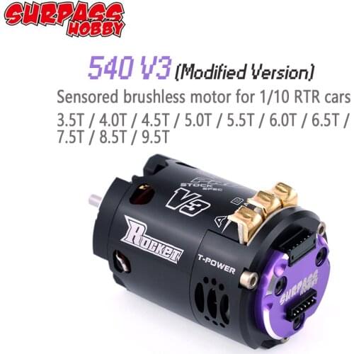 Rocket 540 V3 Pro 3.5T 4.5T 5.5T 6T 6.5T 7.5T 8.5T 9.5T Sensored Brushless Motor Modified Competition 1/10 1/12 F1 RC Drift Car