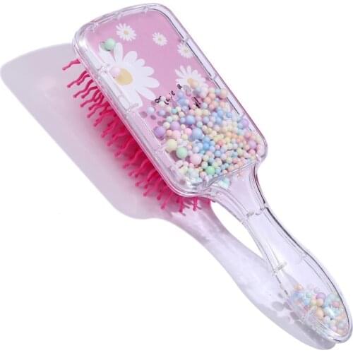 Long Hair Anti-knot Hair Brush Massage Children Comb Cute Girl Comb Carry Daisy Rabbit Portable Parting Comb Pattern Cartoon