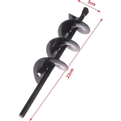 Planter Garden Auger Spiral Drill Bit Flower Planter Bulb Shaft Drill Auger Yard Gardening Bedding Planting Hole Digger Tool