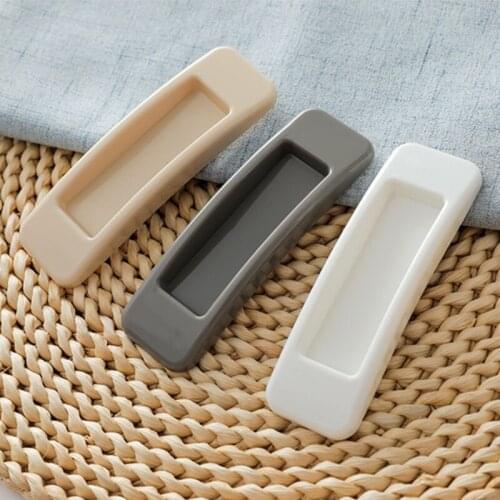2pcs/set Self-adhesive Plastic Sliding Door Pull Window Handle Cupboard Cabinet Kitchen Drawer Knobs