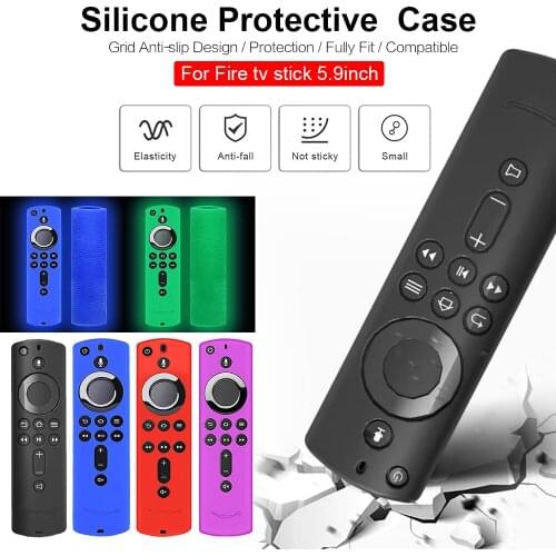 Remote Control Luminous Anti-lost Silicone Case For Fire TV Stick 4K / Fire TV (3rd Generation) / Fire TV Cube 5.9 Inch