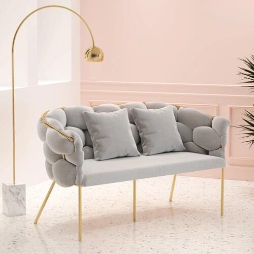 Nordic Coffee Shop Clothing Store Rest Area Negotiation Sofa Combination Hotel Reception Area Simple Designer Iron Sofa