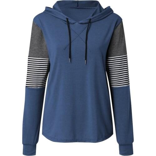 Womens Fashion Casual Versatile Splicing Hoodie Sweatshirt 2020 Autumn And Winter New Women Hoodies Wm