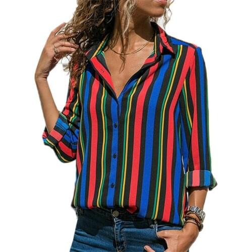 Blouse 2018 New Brand Fashion Womens Long Sleeve Loose Button Blouse Casual Shirt Summer Chiffon Tops Shirt