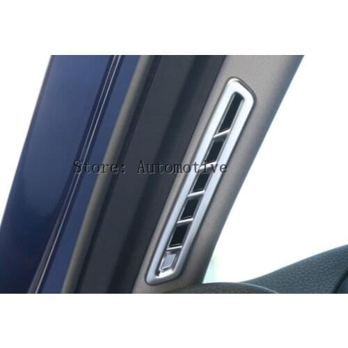 For Alfa Romeo Giulia 2017 ABS Chrome A Pillar AC Vent Outlet Frame Cover Trim 2pcs Car Accessories