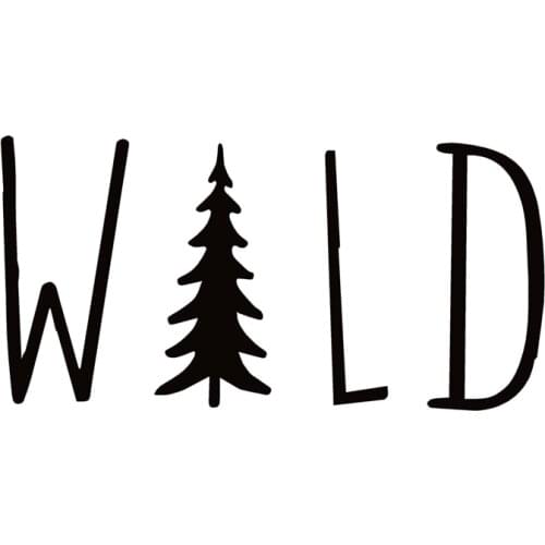 40745# Die-Cut Vinyl Decal WILD Outdoors Lovers Car Sticker Waterproof Auto Decors on Car Body Bumper Rear Window