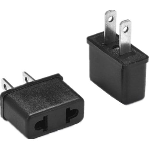 5pcs EU Europe European AC to American US USA Travel Charge Power Plug Adapter Outlet Converter Adaptador For Mobile phone Euro