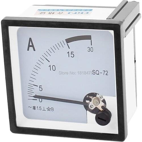 SQ72 AC 0-15A Square Panel Meter Gauge Current Analogue Analog Ammeter 72*72mm