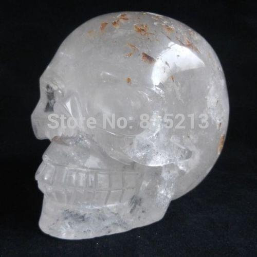 Ddh00999 Quartz Rock Carved Crystal Skull,Realistic,Healing,Rainbow