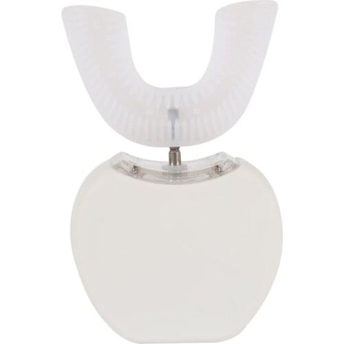 For 360 degre Intelligent Automatic Sonic Electric Toothbrush U Type Tooth Brush Teeth Whitening LED Light massager