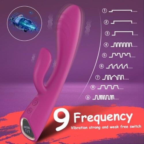 Women Heating Rabbit G-Spot Vibrator Stimulation with 9 Vibration Modes Rechargeable Massager Adult Sex Toy for Couples