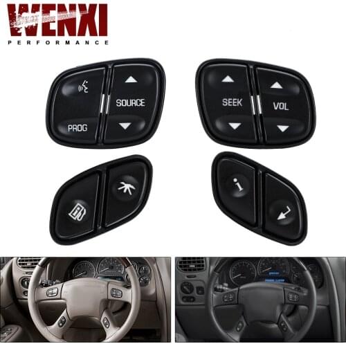 Fits for Chevy Silverado Steering Wheel Regulator Buttons GMC Yukon Hummer H2 Avalanche seek Volume Radio Volume Control Switch