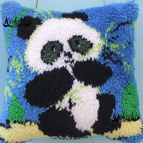 Latch hook kit rug mat 3d animal Cushion Cross Stitch Crocheting Rug Embroidery pillowcase diy rug pillow Mat Needlework set