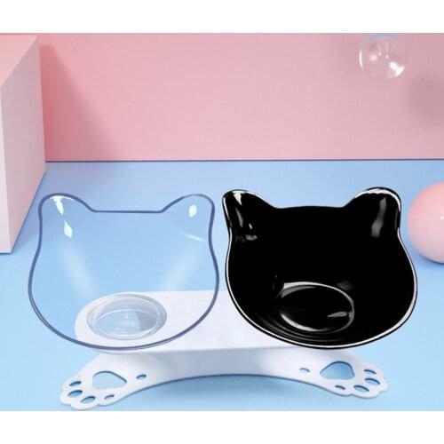 Cat Feeders Dogs Feeding Bowl Pet Supplies Cat Bowls With Raised Stand For Cats Double Bowl Pet Food And Water Bowls