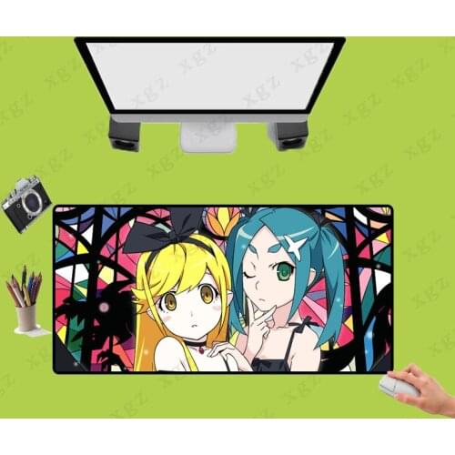 XGZ Two Cute Girls Mouse Pad 400x900x2mm Gaming Mousepad Anime Cute Office Notbook Desk Mat XXL Padmouse Games Pc Gamer Mats