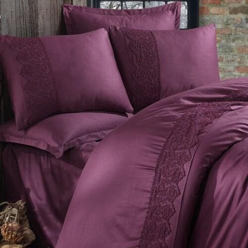 Lace satin bedding set for wedding