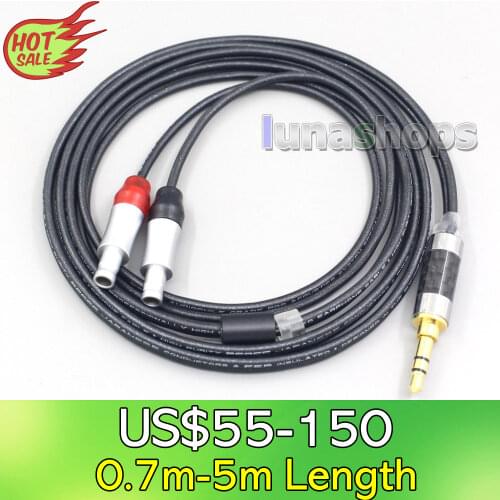LN007142 Black 99% Pure PCOCC Earphone Cable For Sennheiser HD800 HD800s HD820s HD820 Enigma Acoustics Dharma D1000 Headphone