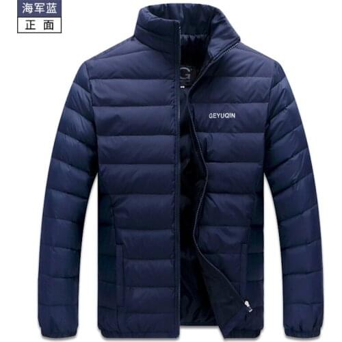 Big Size 2019 White Duck Down Mens Winter Jacket Ultralight Down Jacket Outerwear Snow Warm Standing collar Brand Coat Parkas