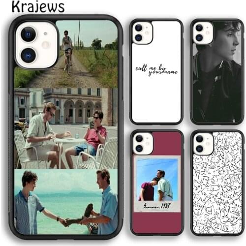 Krajews Call Me by Your Name Soft Phone Case Cover For iPhone 5s 6s 7 8 plus X XR XS 11 12 pro max Samsung Galaxy S8 S9 S10 Plus