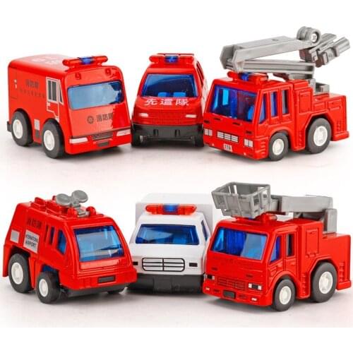 Di Cast Model Kits for Adults E-one Heavy Rescue Fire Truck Model Alf Eagle Pumper Diecast Alloy back to the future 6pcs
